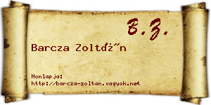 Barcza Zoltán névjegykártya