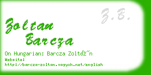 zoltan barcza business card